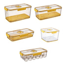 Conjunto organizador de geladeira (pacote com 5) - compre 2 conjuntos frete grátis