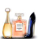 Combo 3 Perfume Femininos-  Jadore, Coco Chanel Mademoselie e Good Girl 50ml