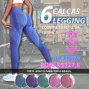 Kit 6 Calças Legging - Levanta Bum Bumm