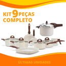 Conjunto de Panelas Brinox Ceramic Life Smart Plus Vanilla 9 Peças