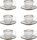 Conjunto De 6 Xícaras Pequenas 75 Ml Com Pires - Oxford