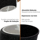 Conjunto com 5 Panelas, com Fundo Indução, Preto, Casambiente