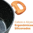 Conjunto com 5 Panelas, com Fundo Indução, Preto, Casambiente