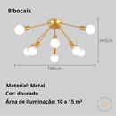 LUSTRE LAMPADÁRIO MODERNO