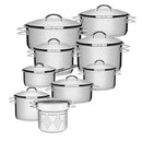 Jogo De Panelas 9 Peças Inox Fundo Triplo Solar Tramontina