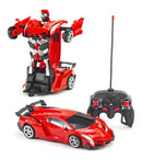 Carrinho Controle Remoto Vira Robo Com Bateria Recarregavel