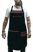 Avental Cozinha Churrasqueiro Lanchonete Hamburgueria Tecido e Couro Legítimo