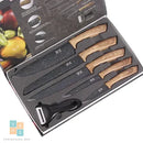 Conjunto De Facas Revestimento Antiaderente Aço Inox 6 Peças