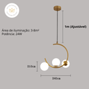 LUMINÁRIA PINGENTE LUNAR MODERNA