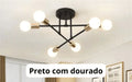 Lustre Para Sala Moderno Sputnik com 6 Lâmpadas