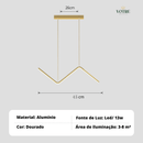 LUMINÁRIA SUSPENSA MILANO