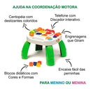 Mesa Didática Infantil Play Time Para Bebê Mesinha Educativa
