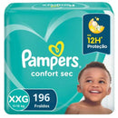 [ATACADO] Fraldas Pampers Confort Sec - Pacote com 196 unidades
