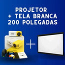 Cine Smart HD™ - Mini Projetor Portátil Alta Definição + Tela 200 Polegadas