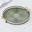 Aparador Circular Decorativo em Acrílico YuDome Verde 