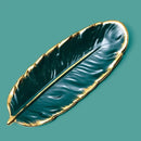 Aparador Prato de Porcelana Requintado Mercy para Cozinha YuDome Verde 10x26 