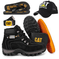 KIT COM BOTA ADVENTURE INDESTRUTÍVEL MASCULINA + CARTEIRA + CINTO + CHINELO + BONÉ