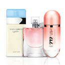 Combo de 3 Perfumes Femininos La Vie est Belle, 212 VIP Rosé e Light Blue 50ml