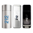 Combo de 3 Perfumes Masculinos 212 VIP NYC, 212 MEN e 212 Black 50ml