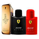 Combo de 3 Perfumes Masculinos - Ferrari Black, Ferrari Red e 1 Million 50ml