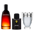 Combo de 3 Perfumes Masculinos - Ferrari Black, Invictus e Fahrenheit 50ml