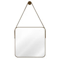 Espelho Decorativo Quadrado Beady Suspenso de Parede 50cm Espelho - 0013 Conceito Caramelo 