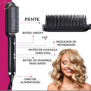 Escova pente alisadora e modeladora