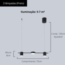 LUMINÁRIA LED SUSPENSA MODERNA