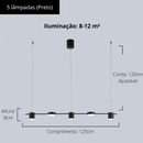 LUMINÁRIA LED SUSPENSA MODERNA