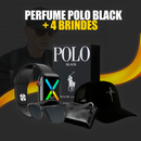 Perfume Polo Black + 4 BRINDES