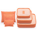 KIT ORGANIZADOR DE MALA 6 PEÇAS LARANJA