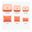 KIT ORGANIZADOR DE MALA 6 PEÇAS LARANJA