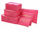 ORGANIZADOR DE MALA 6 PEÇAS PINK