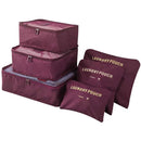 ORGANIZADOR DE MALA 6 PEÇAS VINHO