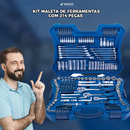 Kit Maleta de Ferramentas Com 214 Peças - Riosul [PROMOÇÃO RELÂMPAGO - 74% OFF]
