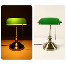 Luminária Abajur Banqueiro Retrô Vintage - Vidro Clássico Esmeralda