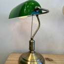 Luminária Abajur Banqueiro Retrô Vintage - Vidro Clássico Esmeralda