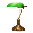 Luminária Abajur Banqueiro Retrô Vintage - Vidro Clássico Esmeralda