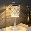 Luminária Abajur de Mesa Cristalina Touch em Led