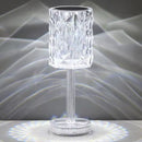 Luminária Abajur de Mesa Cristalina Touch em Led