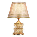 Luminária Abajur de Mesa Europeu Crystals Conceito Dourado 