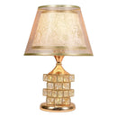 Luminária Abajur de Mesa Europeu Crystals Conceito Dourado 