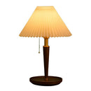 Luminária Abajur de Mesa Retrô Viena Plissado 47cm