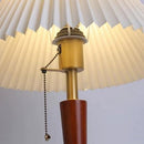 Luminária Abajur de Mesa Retrô Viena Plissado 47cm