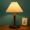 Luminária Abajur de Mesa Retrô Viena Plissado 47cm