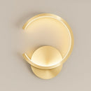 Luminária Arandela de Parede Eclipse Nordic Led Arandela 0061 Conceito Dourado Luz Quente 