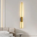 Luminária Arandela de Parede Minimalista Slim em LED - 60cm ### Conceito Dourado Quente 