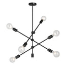 Lustre Luminária de Teto Sputnik Eternity (06 lâmpadas) Lustre - 0039 Conceito Preto 