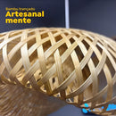 Lustre Pendente Artesanal Rattan Bambu