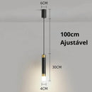 Lustre Pendente Minimalista Linear em Led